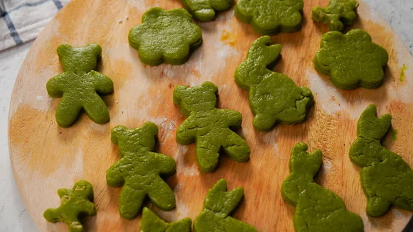 Biscuits Pain Gingembre Vert Cuisine Maison Pour Dessert Traditionnel Noël — Photo