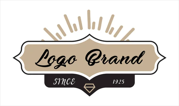 Logotipo Logotipo Retro Vintage Para Banner Cartaz Panfleto Explosões Estelares —  Vetores de Stock