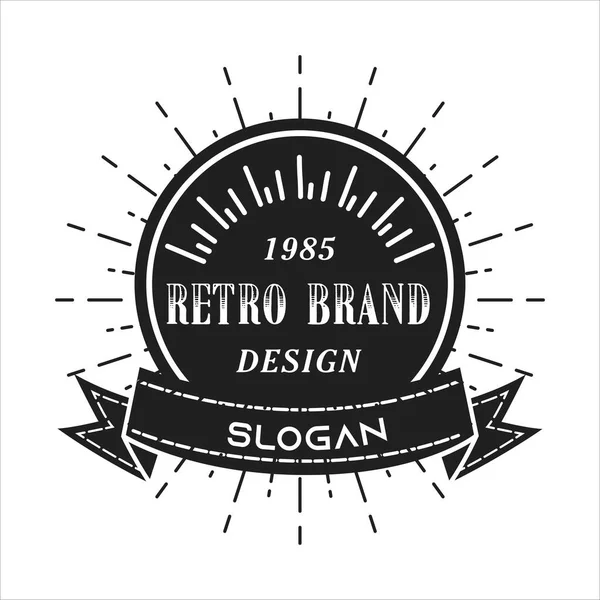 Logo Vintage Retro Logo Banner Poster Flyer Starbursts Frame Ribbon — Stock Vector