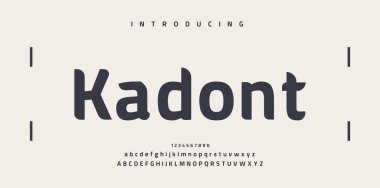 Zarif stil alfabesi - dekoratif alfabe yazı tipleri ve sayılar. Klasik Harfler Minimum Moda Tasarımı. Vektör illüstrasyonu.