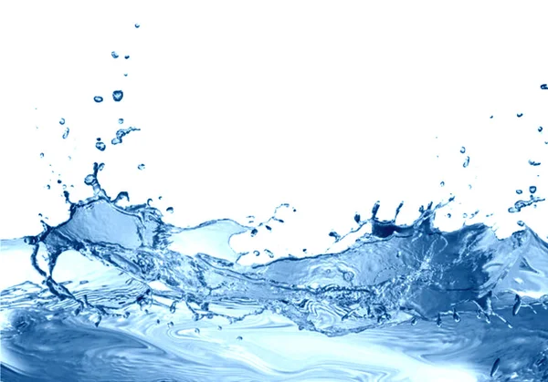 Vodní Splash Efekt Bílém Pozadí Vlnění Odraz — Stock fotografie
