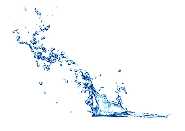 Vodní Splash Efekt Bílém Pozadí Vlnění Odraz — Stock fotografie