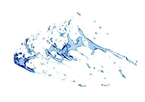 Water Spatten Effect Witte Achtergrond Met Rimpel Reflectie — Stockfoto