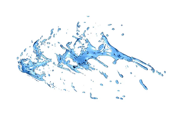 Efecto Salpicadura Agua Sobre Fondo Blanco Con Ondulación Reflexión —  Fotos de Stock