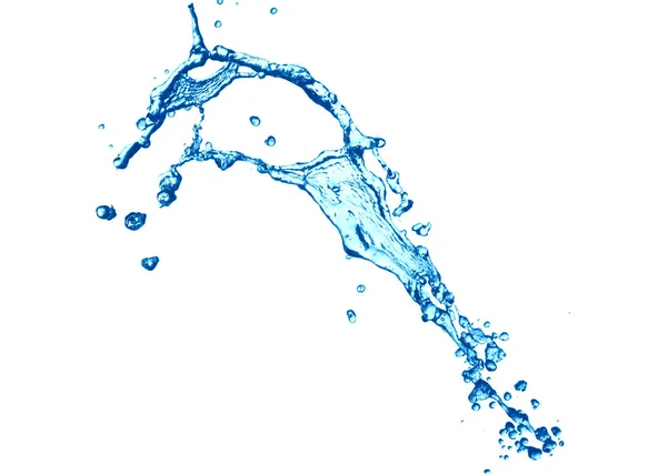Efekt Rozprysku Wody Białym Tle Falą Odbiciem — Zdjęcie stockowe