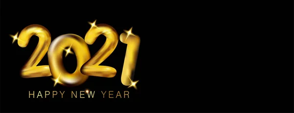 Feliz Ano Novo 2021 Cartão Felicitações Design Férias Para Cartão — Vetor de Stock
