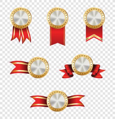Award ribbon vector design.  premium, quality tag labels. Star burst shaped badge with retro vintage styled design. Vector. clipart