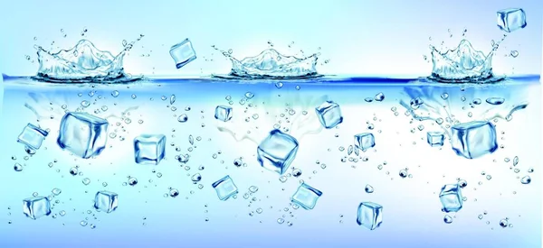 Transparant Water Spatten Effect Vector Achtergrond Realistische Vectorillustratie — Stockvector