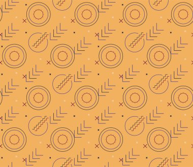 Soyut süslemeli kusursuz desenler. Vektör.