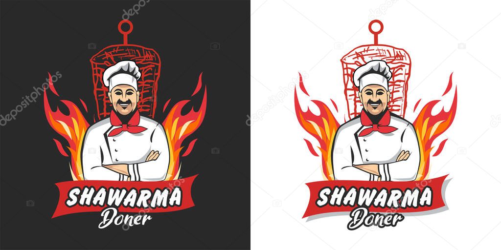 Shawarma logo for restaurants and markets.