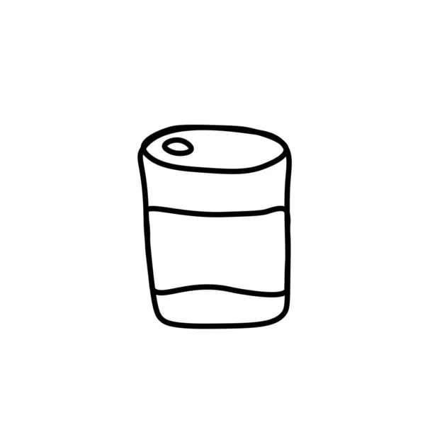 Vektor Neujahrsbier Doodle Stil Ein Alkoholfreies Nahrungsmittel Illustration Getränke Für — Stockvektor