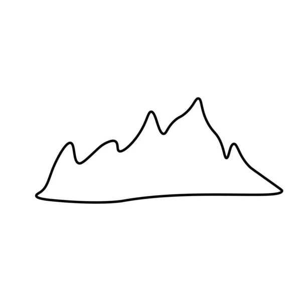 Montagne Asiatique Vectorielle Dans Style Doodle Illustration Paysage Pour Nouvel — Image vectorielle
