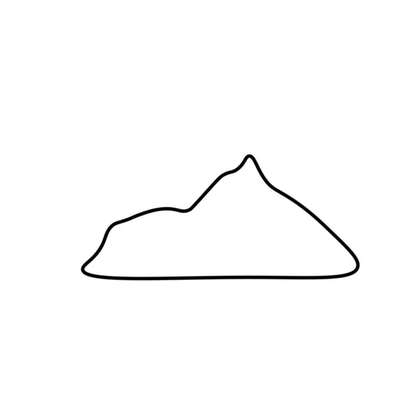 Διάνυσμα Ασιατικό Βουνό Στυλ Doodle Εικονογράφηση Άποψη Τοπίου Για Την — Διανυσματικό Αρχείο