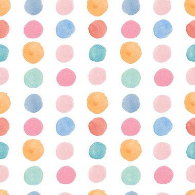 Suluboya deseni, soyut renkte soyut şekiller. Beyaz izole edilmiş arka planda lekeli ve lekeli bebek izi. Karışık medya sanatı. Kumaş, ambalaj kağıdı ve tekstil tasarımları.