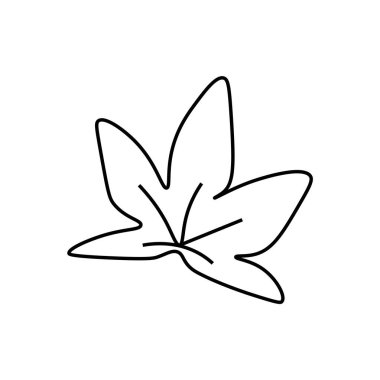 Siyah çizgili basit bir vektör çiçeği. İzole edilmiş arkaplanda botanik el çizimi. Klasik karalama tarzı resim. Paketleme, poster, sosyal medya, davetiye, tebrik kartı tasarımı..