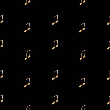 Siyah arkaplanda altın çizgileri olan kusursuz bir model. Karalama stili el çizimi ile tatil baskısı. Tekstil, kumaş, ambalaj kağıdı, menü, ambalaj, web tasarımları. 