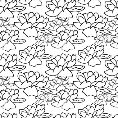 Beyaz izole arka planda, bahçeli ve kır çiçekleriyle kusursuz vektör deseni. Botanik, çiçek desenli karalama tarzı baskılar. Tekstil, kumaş, kumaş, ambalaj kağıdı, albüm kağıdı için tasarımlar.