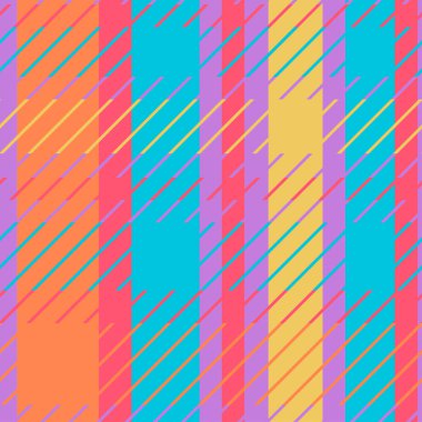 lgbtq renklerinde vektörsüz ekose desen. Homoseksüel gölgelerde tekrar tekrar sonbahar süsü. Kumaş, ambalaj kağıdı, tekstil, sosyal medya, ambalaj, kartpostallar, çıkartmalar, posterler için tasarımlar.