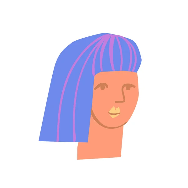 Portrait Femme Avec Une Barbe Représentative Dessin Main Lgbt Europe — Image vectorielle