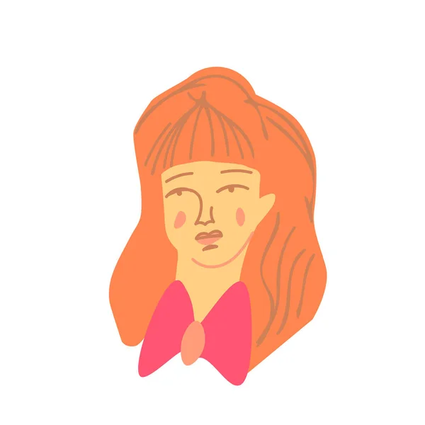 Portrait Une Femme Avec Une Barbe Représentative Dessin Main Lgbtq — Image vectorielle