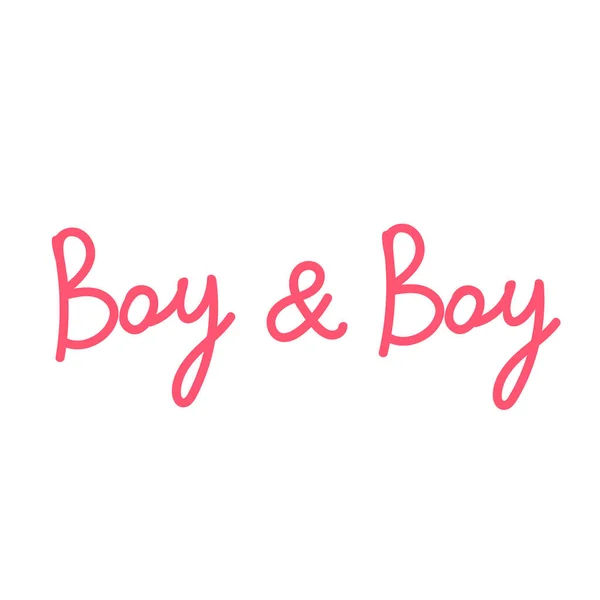Letting Boys Boys Represent Lgbtq Bright Colour Hand Drawn Simple — стоковий вектор