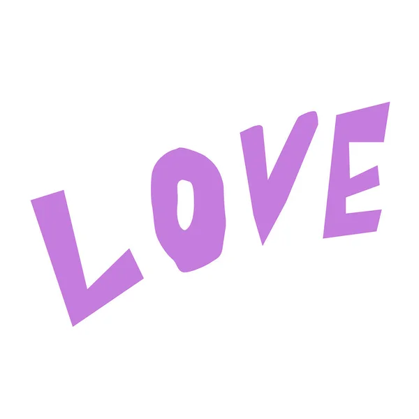 Lettering Love Representative Lgbtq Bright Colors Hand Drawn Simple Texto — Archivo Imágenes Vectoriales