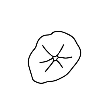 Beyaz arkaplanda siyah çizgili bir Vektör Botanik İllüstrasyon Yaprağı Nasturtiumu. Çiçek, Yaz el çizimi karalama tarzı resimler. Paketler, sosyal medya, web, kartlar, davetiyeler, davetiyeler için tasarımlar..