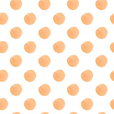 Beyaz izole edilmiş arkaplanda 60 'ların tarzında kusursuz suluboya deseni. Parlak renkli abstrakt, Vintage, Hip, Polka Dot el çizimleri tekstil, ambalaj kağıdı, kumaş, ambalaj kağıdı, yapıştırma kağıdı, albüm kağıdı.