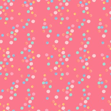 Pembe izole edilmiş arka plan üzerinde 60 'ların tarzında kusursuz suluboya deseni. Parlak renkli soyut, Vintage, Hip, Polka Dot el çizimleri tekstil, ambalaj kağıdı, kumaş, ambalaj kağıdı, yapıştırma kağıdı, albüm kağıdı.