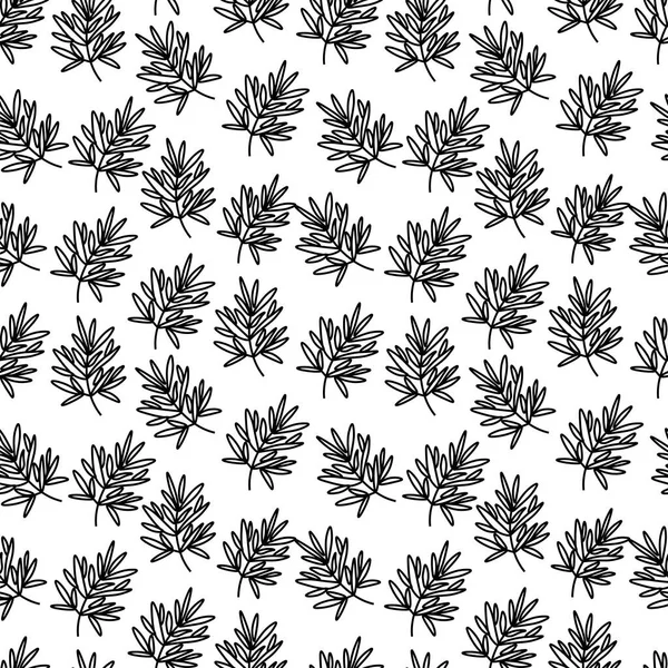 透明な孤立した背景に黒で花とシームレスベクトルパターン 植物や庭の印刷の背景の手描き — ストックベクタ