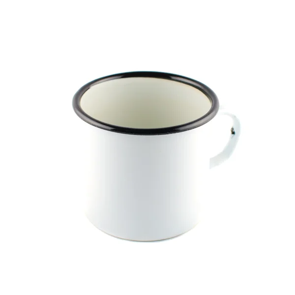 Enameled metal mug — Stock Photo, Image