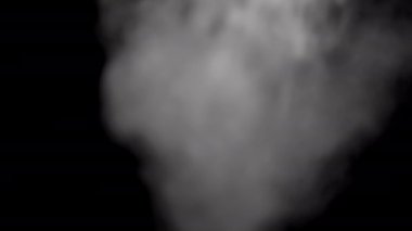 Siyah arkaplanda beyaz duman Gerçek zamanlı video