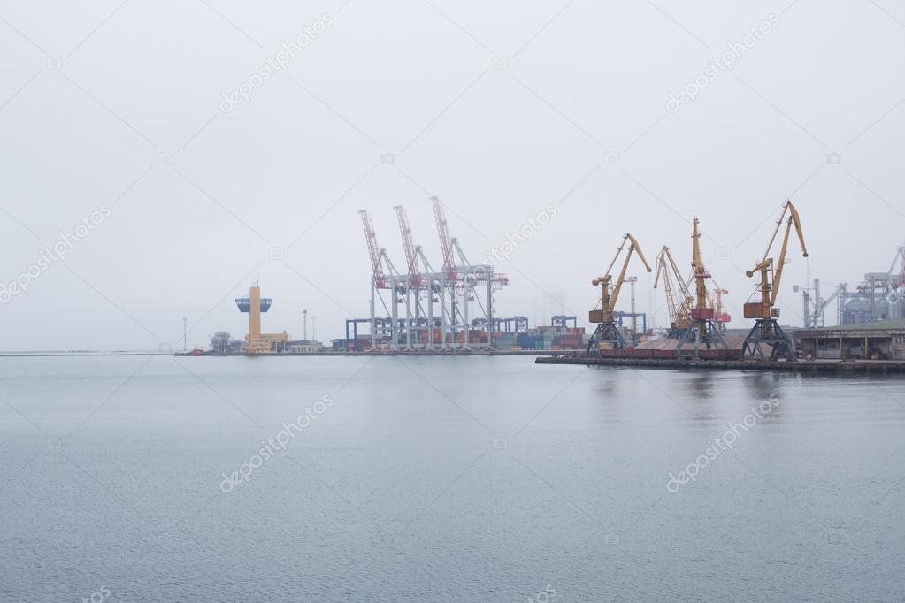 Cargo cranes, Odessa sea port