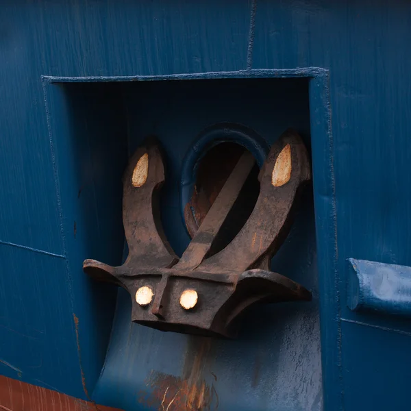 Fondo del barco ancla del puerto — Foto de Stock