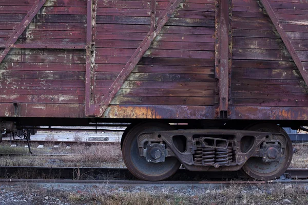 Aproximação do vagão ferroviário de mercadorias — Fotografia de Stock