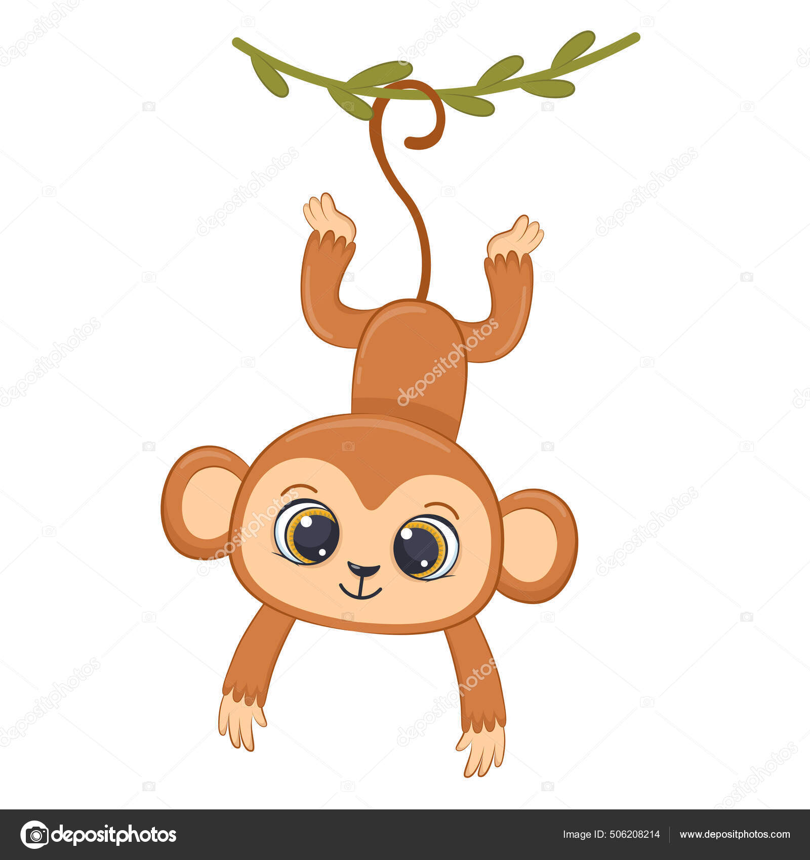 Vetores de Macaco De Desenho Animado Fofo Pendurado Em Uma Ilustração  Infantil Vetorial Liana e mais imagens de Clip Art - iStock