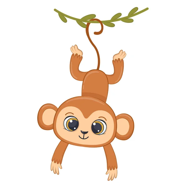 Chimpanzee On The Lianaストックベクター ロイヤリティフリーchimpanzee On The Lianaイラスト Depositphotos
