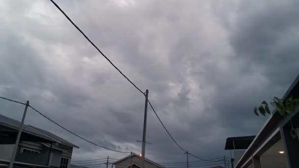 Cena Lapso Tempo Nuvem Movimento Escuro Que Vem Tempestade — Vídeo de Stock