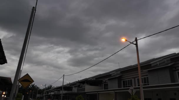 Time Lapse Scène Nuage Mouvement Sombre Venir Tempête — Video