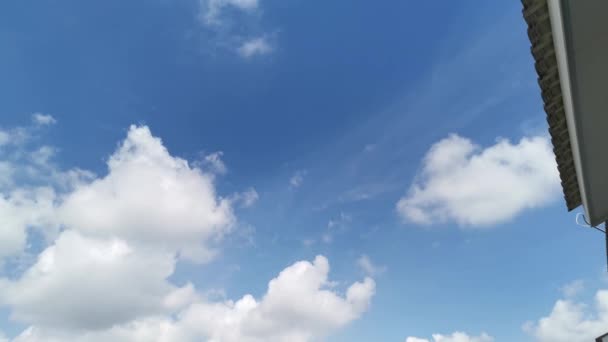 Time Lapse Scene Beautiful Daytime Blue Sky — Stock Video