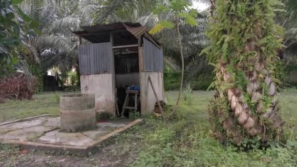 Footage Scene Nostalgic Outdoor Asian Rural Outdoor Bathroom — Stock Video