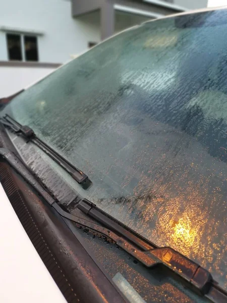 外の車の表面の朝霧 — ストック写真