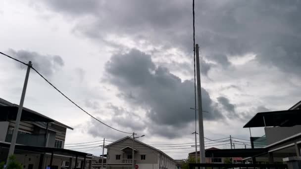 Escena Lapso Tiempo Del Movimiento Nubes Oscuras Cielo — Vídeo de stock