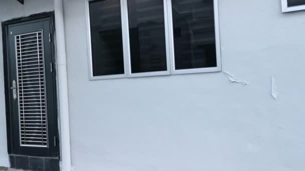 Pelé Peinture Enduite Blanc Sur Mur — Video