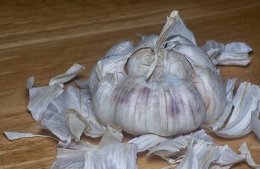 Allison sativum karanfil bitkisinin yakın çekimi..