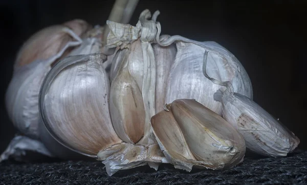 Close Shot Van Allium Sativum Kruidnagel Plant — Stockfoto