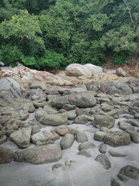 Paisaje Hermosa Playa Rocosa — Foto de Stock