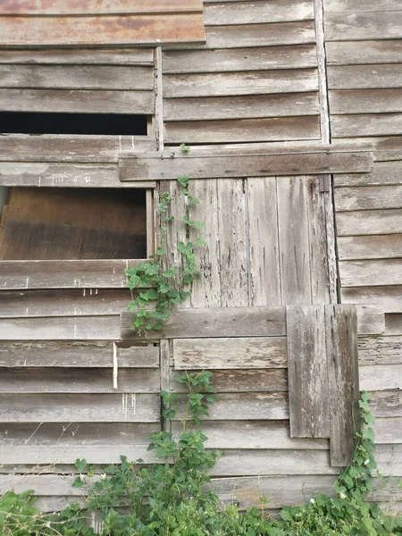 Scene Exterior Old Wood Building Wall Texture Fixtures — Photo