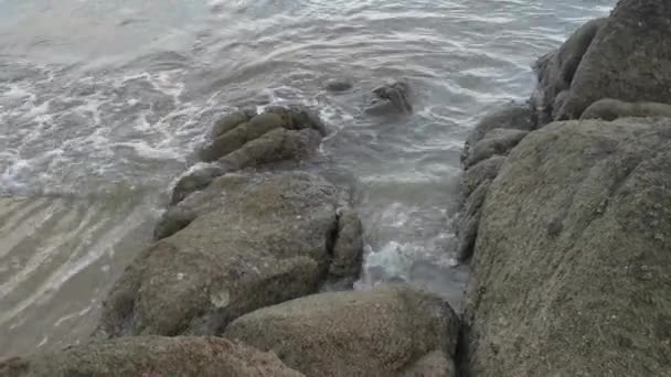 Scenery Rocky Boulders Beach — Stockvideo