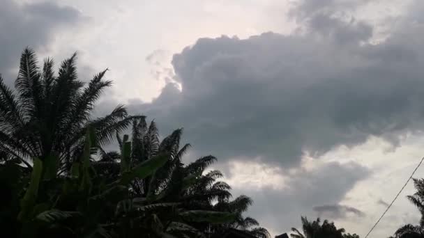 Karanlık Kasvetli Bulutlu Gökyüzüne Bakıyorum — Stok video